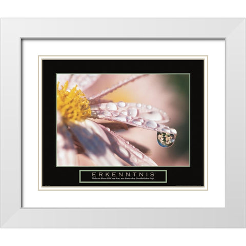 Erkenntnis White Modern Wood Framed Art Print with Double Matting by Frontline