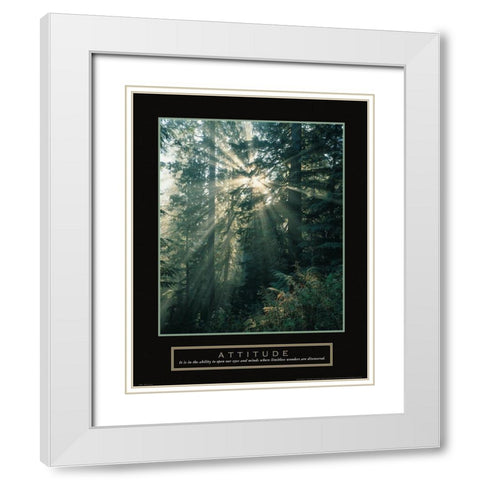 Attitude - Forest White Modern Wood Framed Art Print with Double Matting by Frontline
