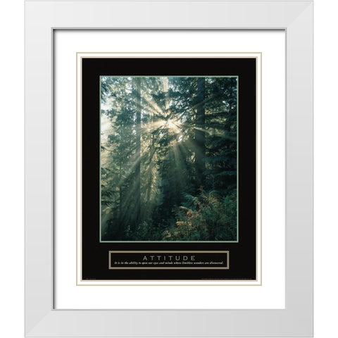 Attitude - Forest White Modern Wood Framed Art Print with Double Matting by Frontline