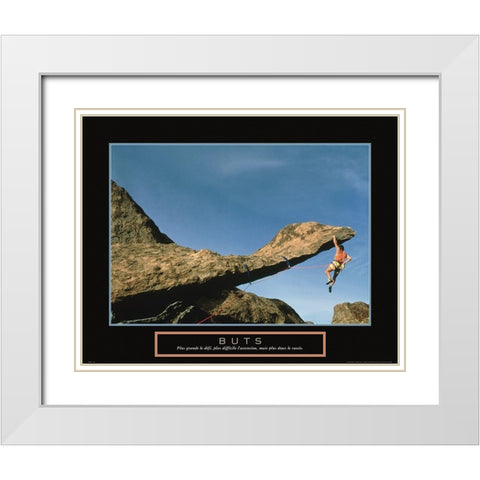 Buts - Cliffhanger White Modern Wood Framed Art Print with Double Matting by Frontline