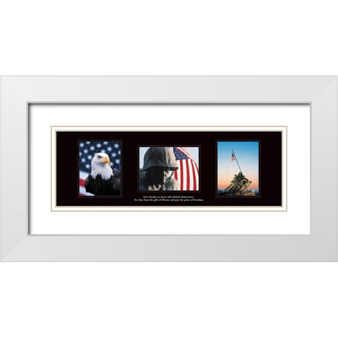 The Marines White Modern Wood Framed Art Print with Double Matting by Frontline