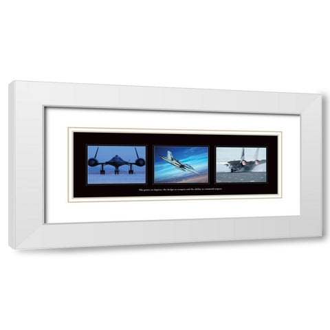 Airpower White Modern Wood Framed Art Print with Double Matting by Frontline