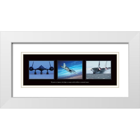 Airpower White Modern Wood Framed Art Print with Double Matting by Frontline