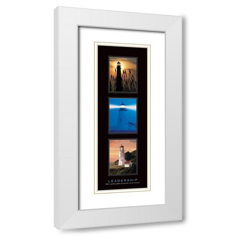 Lighthouse Tryp White Modern Wood Framed Art Print with Double Matting by Frontline