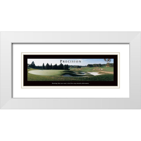 Precision - Golf White Modern Wood Framed Art Print with Double Matting by Frontline