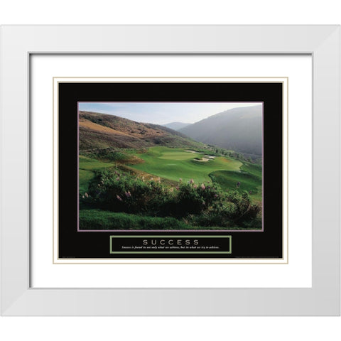 Success - Golf White Modern Wood Framed Art Print with Double Matting by Frontline
