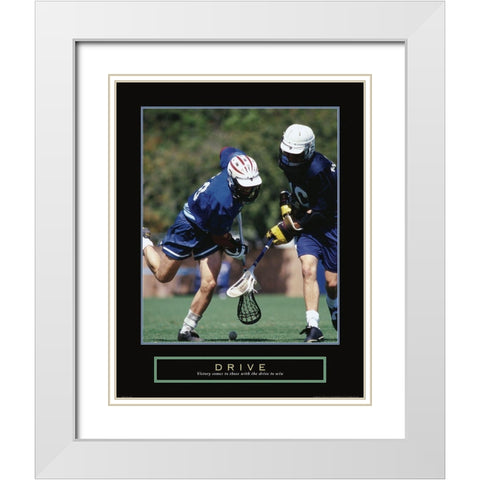 Drive - LaCrosse White Modern Wood Framed Art Print with Double Matting by Frontline