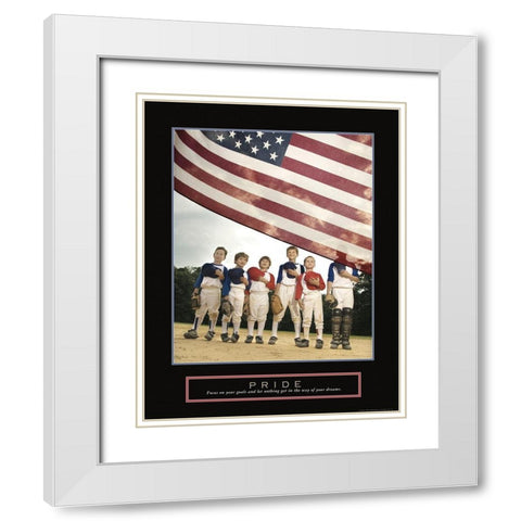 Pride - Flag White Modern Wood Framed Art Print with Double Matting by Frontline