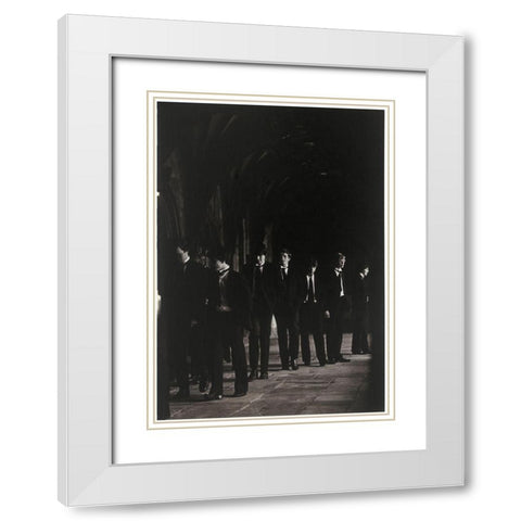 Waiting in the Hall II White Modern Wood Framed Art Print with Double Matting by Unknown