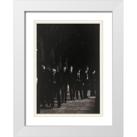 Waiting in the Hall II White Modern Wood Framed Art Print with Double Matting by Unknown