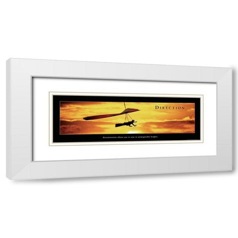 Direction - Hang Glider White Modern Wood Framed Art Print with Double Matting by Frontline