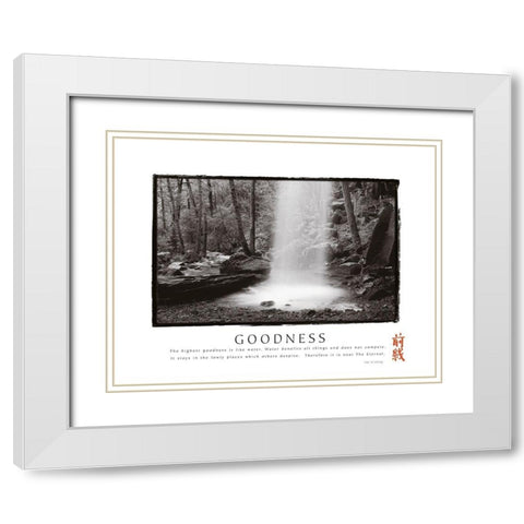Goodness - Waterfall White Modern Wood Framed Art Print with Double Matting by Frontline