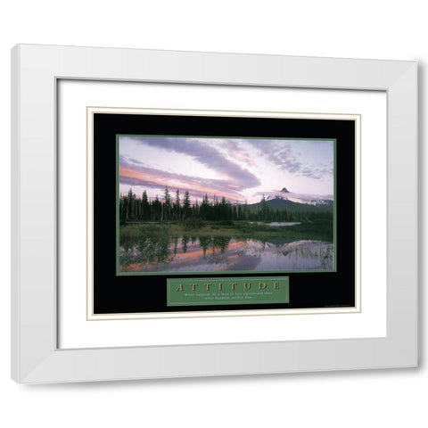 Attitude - Moonrise White Modern Wood Framed Art Print with Double Matting by Frontline