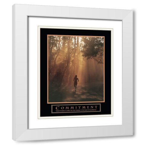 Commitment - Runner White Modern Wood Framed Art Print with Double Matting by Unknown