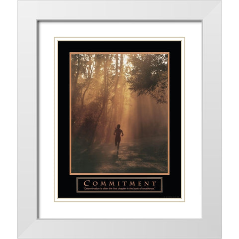 Commitment - Runner White Modern Wood Framed Art Print with Double Matting by Unknown