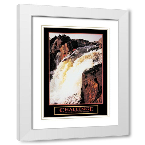 Kayak - Challenge White Modern Wood Framed Art Print with Double Matting by Unknown
