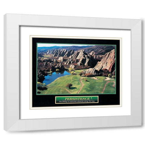 Golf - Challenge White Modern Wood Framed Art Print with Double Matting by Unknown