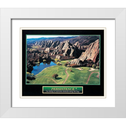 Golf - Challenge White Modern Wood Framed Art Print with Double Matting by Unknown
