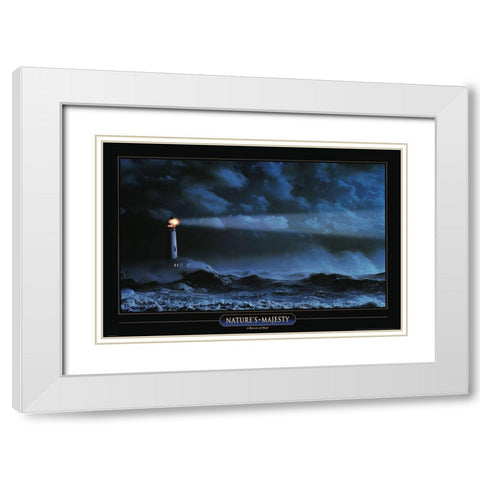 Beacon of Hope White Modern Wood Framed Art Print with Double Matting by Unknown
