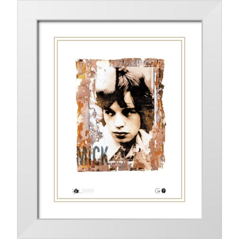 Mick and Mike White Modern Wood Framed Art Print with Double Matting by Frontline