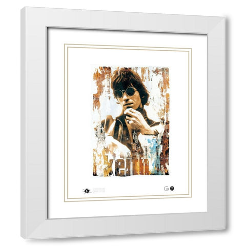 Keith Shades White Modern Wood Framed Art Print with Double Matting by Frontline