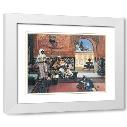 Kasbah White Modern Wood Framed Art Print with Double Matting by Unknown