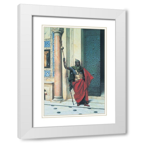 Guard White Modern Wood Framed Art Print with Double Matting by Unknown
