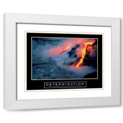 Lava - Determination White Modern Wood Framed Art Print with Double Matting by Unknown