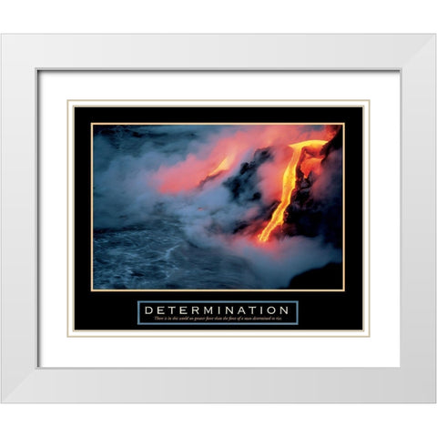 Lava - Determination White Modern Wood Framed Art Print with Double Matting by Unknown