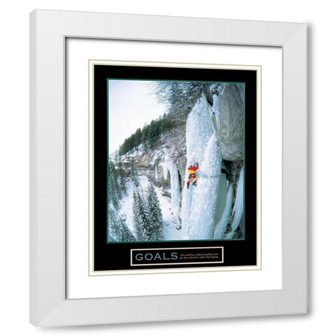 Ice Climber - Goals White Modern Wood Framed Art Print with Double Matting by Unknown