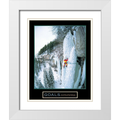 Ice Climber - Goals White Modern Wood Framed Art Print with Double Matting by Unknown