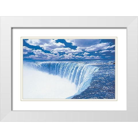 The Falls White Modern Wood Framed Art Print with Double Matting by Unknown