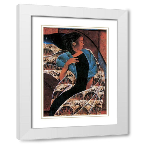 Family Woman White Modern Wood Framed Art Print with Double Matting by Unknown