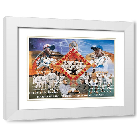 Negro League White Modern Wood Framed Art Print with Double Matting by Unknown