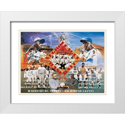 Negro League White Modern Wood Framed Art Print with Double Matting by Unknown
