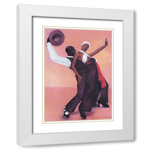 Dance Finale White Modern Wood Framed Art Print with Double Matting by Unknown