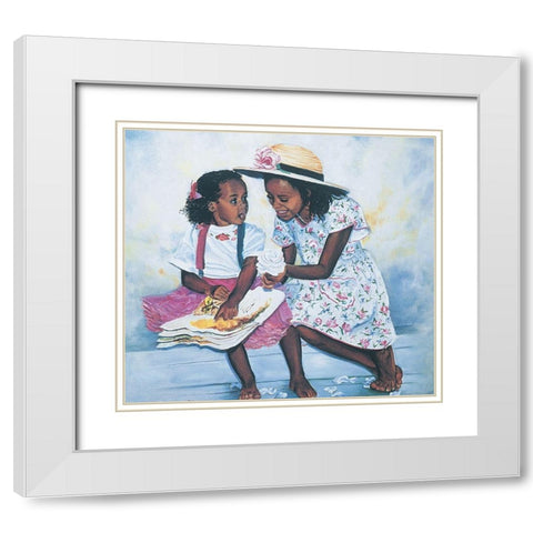 Thats Mine White Modern Wood Framed Art Print with Double Matting by Unknown