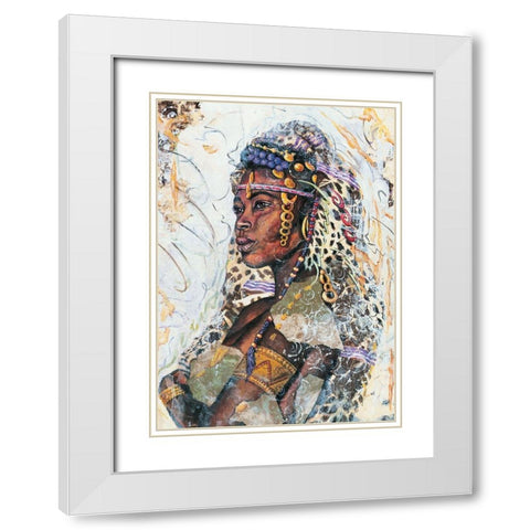 Princess White Modern Wood Framed Art Print with Double Matting by Unknown