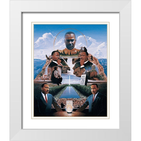 Freedom White Modern Wood Framed Art Print with Double Matting by Unknown