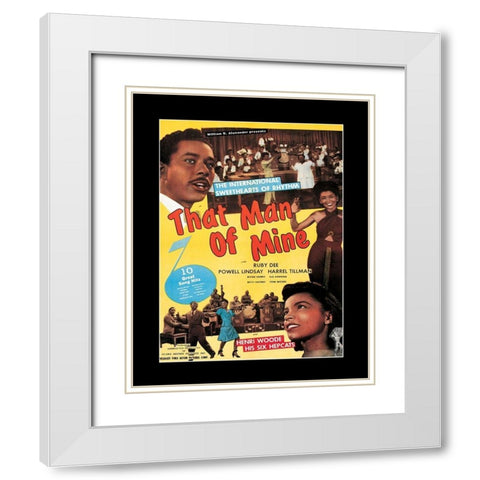 Man of Mine White Modern Wood Framed Art Print with Double Matting by Unknown