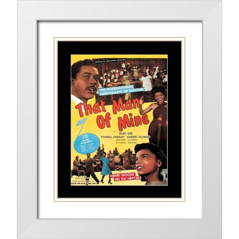 Man of Mine White Modern Wood Framed Art Print with Double Matting by Unknown