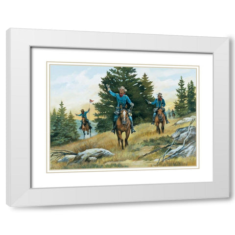 Scout White Modern Wood Framed Art Print with Double Matting by Unknown