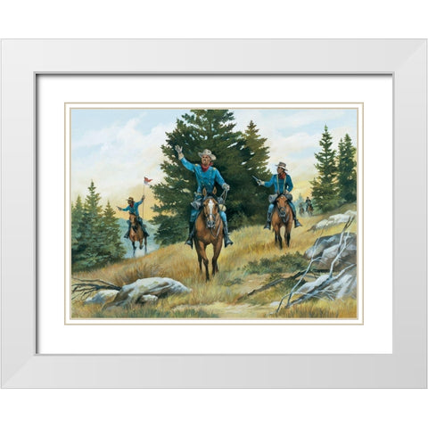 Scout White Modern Wood Framed Art Print with Double Matting by Unknown