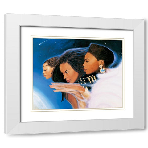Star Power White Modern Wood Framed Art Print with Double Matting by Unknown