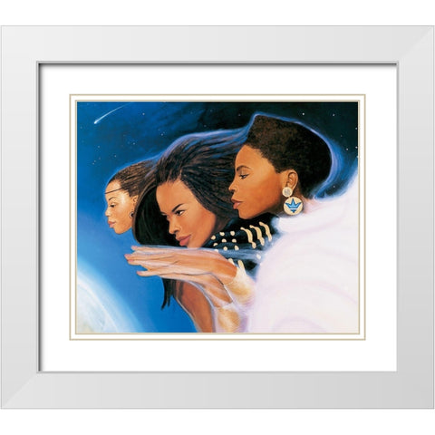 Star Power White Modern Wood Framed Art Print with Double Matting by Unknown