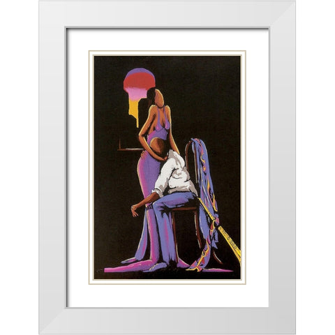 After the Show White Modern Wood Framed Art Print with Double Matting by Unknown