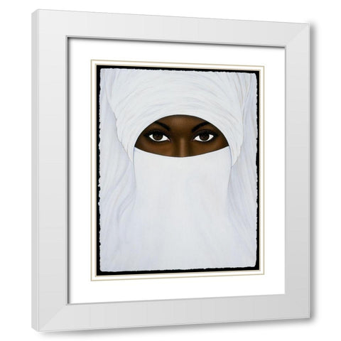 Behind the Veil White Modern Wood Framed Art Print with Double Matting by Unknown