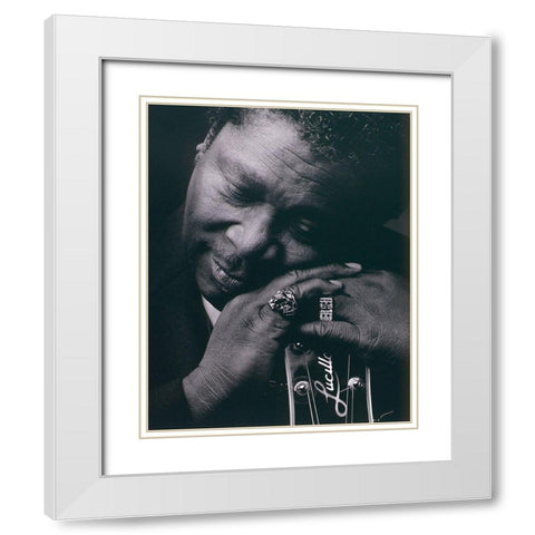 Bibi  White Modern Wood Framed Art Print with Double Matting by Unknown