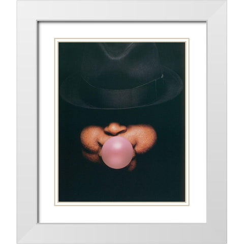 Dizzy White Modern Wood Framed Art Print with Double Matting by Unknown