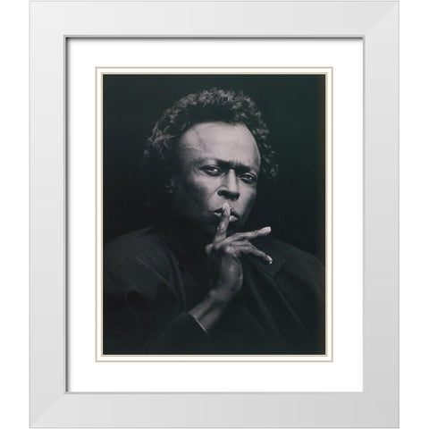 Smiles White Modern Wood Framed Art Print with Double Matting by Unknown